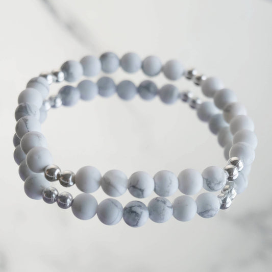 Howlite beaded bracelet